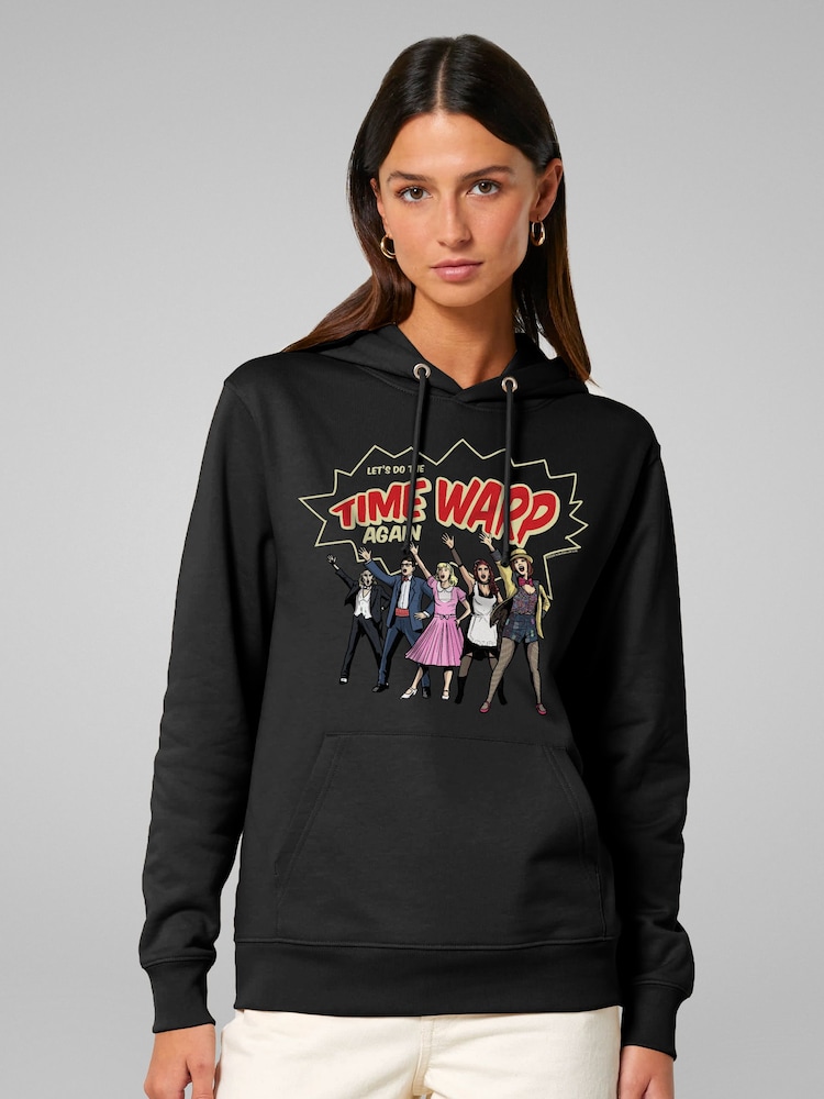 All + Every Black Rocky Horror Show Time Warp Lineup Hooded Sweatshirt - Image 1 of 4 All + Every Black Rocky Horror Show Time Warp Lineup Hooded Sweatshirt - Image 1 of 4