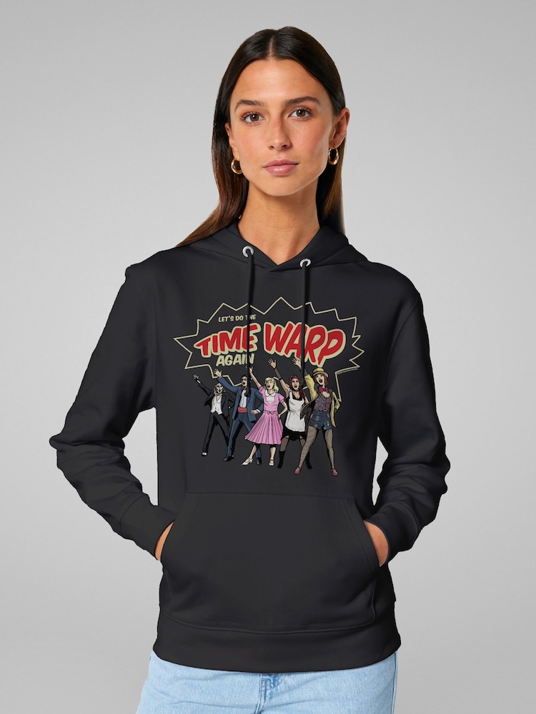All + Every Black Rocky Horror Show Time Warp Lineup Hooded Sweatshirt - Image 2 of 4 All + Every Black Rocky Horror Show Time Warp Lineup Hooded Sweatshirt - Image 2 of 4