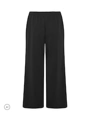 Yours Curve Black Pleated Wide Leg Trousers - Image 6 of 6