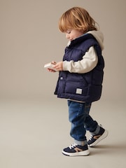 Navy Blue Padded Gilet (3mths-10yrs) - Image 2 of 8