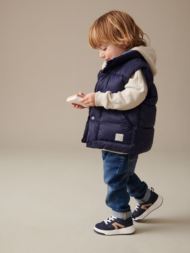 Navy Blue Padded Gilet (3mths-10yrs) - Image 2 of 8