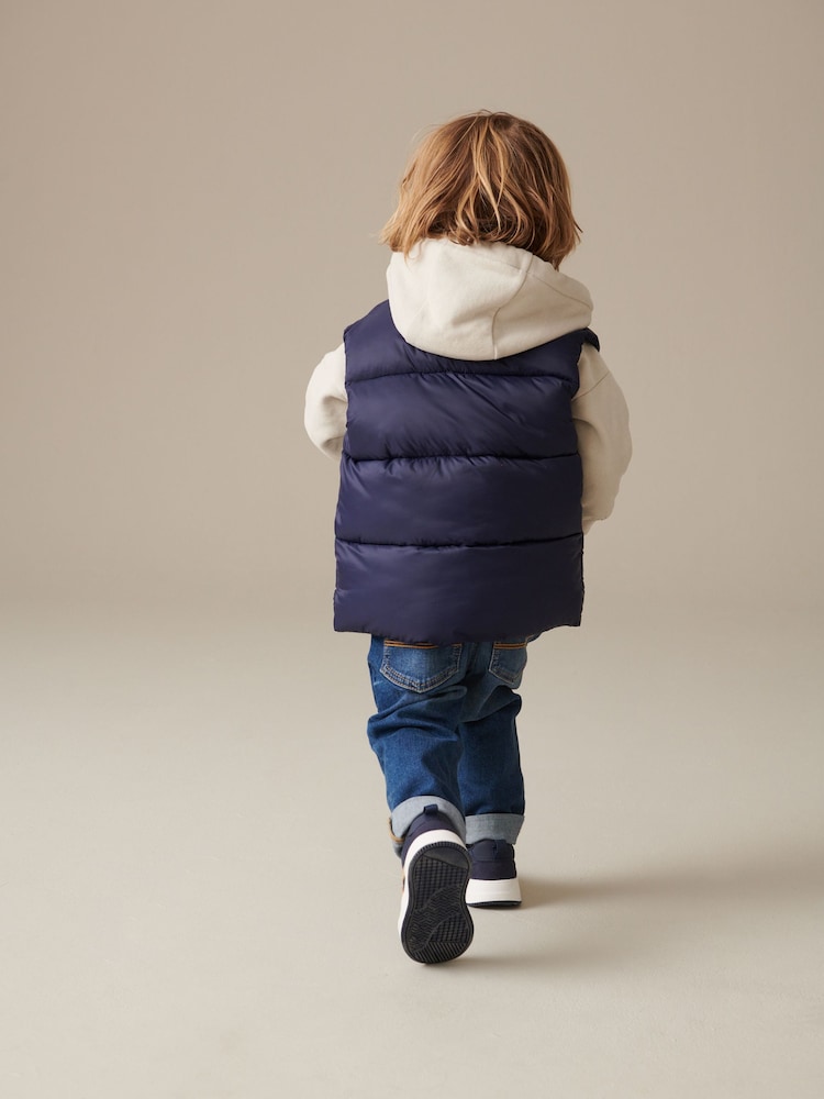 Navy Blue Padded Gilet (3mths-10yrs) - Image 3 of 8