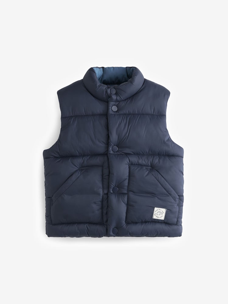 Navy Blue Padded Gilet (3mths-10yrs) - Image 6 of 8