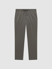 Reiss Khaki Hatfield Technical Drawstring Trousers - Image 2 of 4