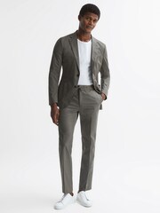 Reiss Khaki Hatfield Technical Drawstring Trousers - Image 3 of 4