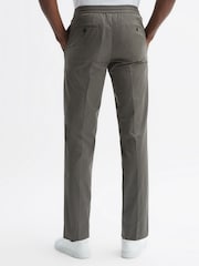 Reiss Khaki Hatfield Technical Drawstring Trousers - Image 4 of 4