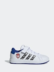 adidas White Marvel's Kids Spider-Man Grand Court Trainers - Image 1 of 9