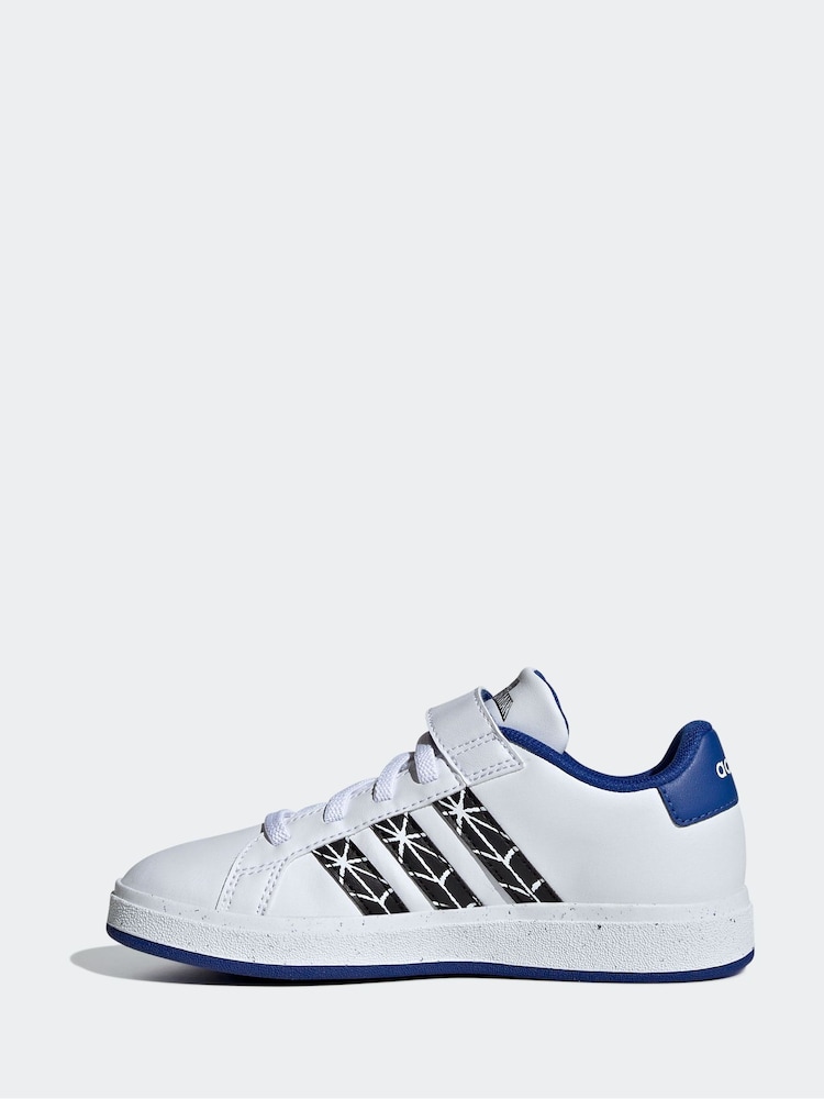 adidas White Marvel's Kids Spider-Man Grand Court Trainers - Image 2 of 9