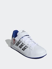adidas White Marvel's Kids Spider-Man Grand Court Trainers - Image 3 of 9