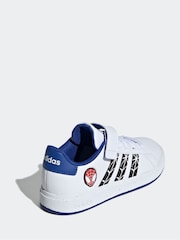 adidas White Marvel's Kids Spider-Man Grand Court Trainers - Image 4 of 9