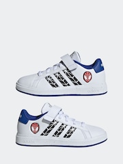 adidas White Marvel's Kids Spider-Man Grand Court Trainers - Image 5 of 9