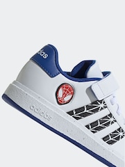 adidas White Marvel's Kids Spider-Man Grand Court Trainers - Image 9 of 9