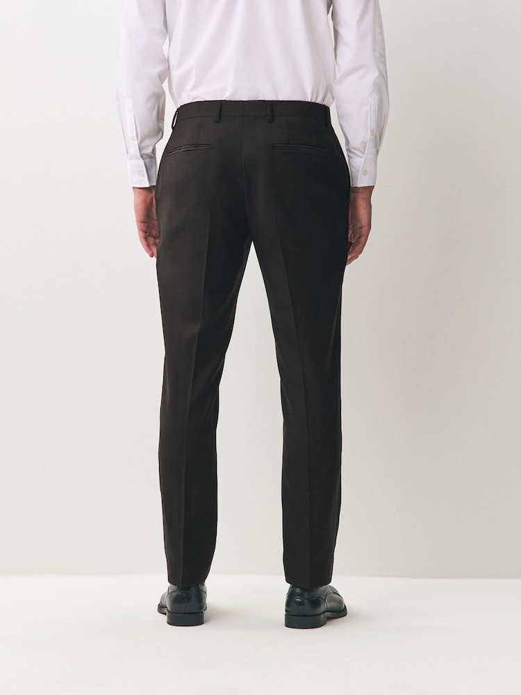 Black Regular Fit Tuxedo Suit Trousers - Image 3 of 3