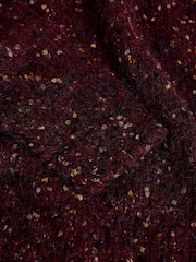 White Stuff Purple Texture V-Neck Jumper - Image 6 of 6