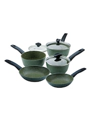 Prestige 5 Piece Green Eco Non-Stick Induction Cookware Set - Image 1 of 1