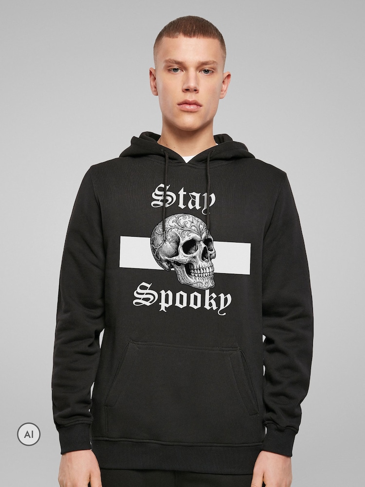 Hanorac cu glugă de Halloween cu schelet și craniu Stay Spooky All + Every - Imaginea 2 din 4 Hanorac cu glugă de Halloween cu schelet și craniu Stay Spooky All + Every - Imaginea 2 din 4