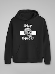 Hanorac cu glugă de Halloween cu schelet și craniu Stay Spooky All + Every - Imaginea 3 din 4
