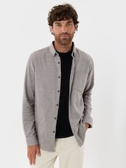 Threadbare Brown Regular Fit Textured Cotton Shirt - Image 2 of 5