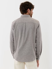 Threadbare Brown Regular Fit Textured Cotton Shirt - Image 3 of 5