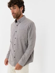 Threadbare Brown Regular Fit Textured Cotton Shirt - Image 5 of 5