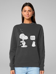 All + Every Grey Peanuts Halloween Ghost Fright Snoopy Sweatshirt - Image 1 of 4