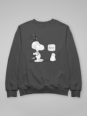 All + Every Grey Peanuts Halloween Ghost Fright Snoopy Sweatshirt - Image 3 of 4