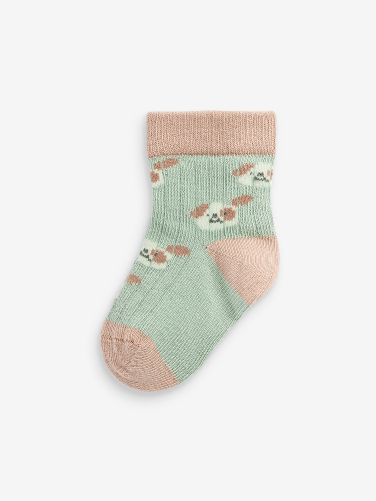 Muted Character Baby Socks 5 Pack (0mths-2yrs) - Image 2 of 6