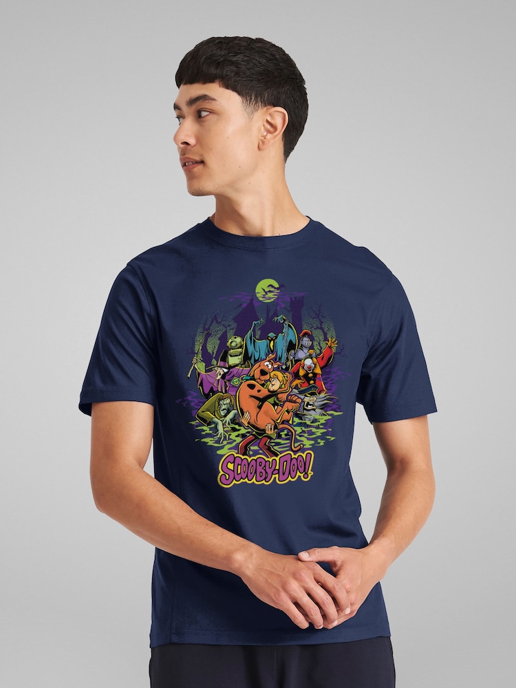 All + Every Blue Scooby Doo Halloween Scary Characters T-Shirt - Image 2 of 4 All + Every Blue Scooby Doo Halloween Scary Characters T-Shirt - Image 2 of 4