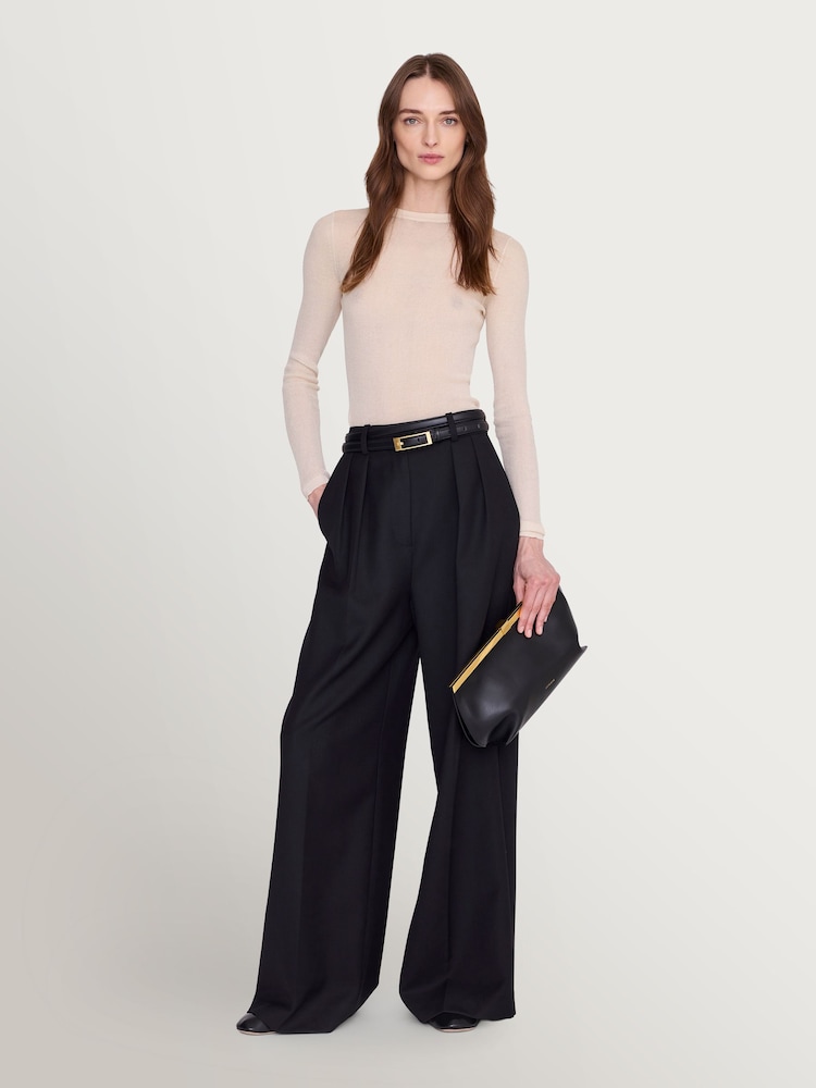 ANINE BING Black Leather Clutch Bag - Image 1 of 1