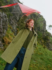 White Stuff Green Kelsey Wool Blend Coat - Image 1 of 8
