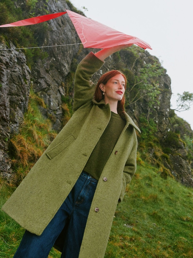 White Stuff Green Kelsey Wool Blend Coat - Image 1 of 8 White Stuff Green Kelsey Wool Blend Coat - Image 1 of 8