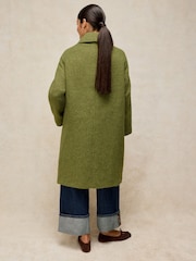 White Stuff Green Kelsey Wool Blend Coat - Image 4 of 8