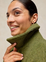 White Stuff Green Kelsey Wool Blend Coat - Image 6 of 8