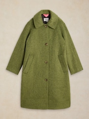 White Stuff Green Kelsey Wool Blend Coat - Image 7 of 8