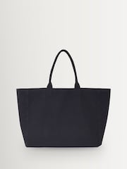 ANINE BING Black Leo Leopard Print Logo Canvas Tote Bag - Image 2 of 3