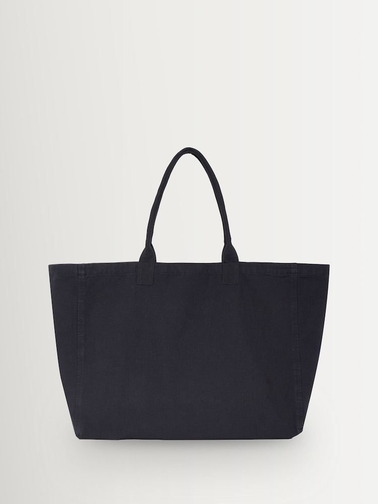 ANINE BING Black Leo Leopard Print Logo Canvas Tote Bag - Image 2 of 3