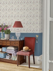 Laura Ashley Crimson Red Foscot Damask 10M Wallpaper - Image 1 of 4