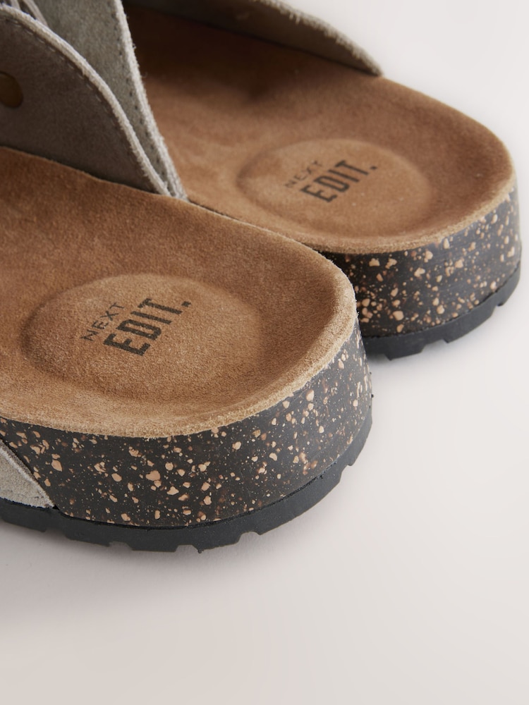 Stone EDIT Suede Mules - Image 6 of 7