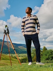 White Stuff Blue Camber Cord Drawstring Trousers - Image 1 of 7