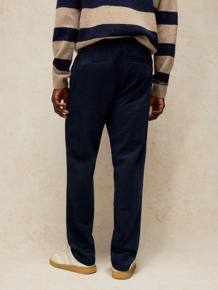 White Stuff Blue Camber Cord Drawstring Trousers - Image 2 of 7