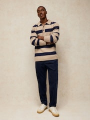 White Stuff Blue Camber Cord Drawstring Trousers - Image 4 of 7