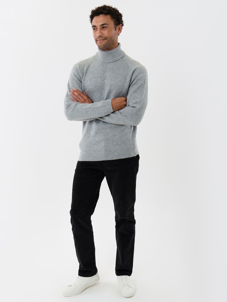 Threadbare Grey Raglan Sleeve Roll Neck Jumper - Image 5 of 5 Threadbare Grey Raglan Sleeve Roll Neck Jumper - Image 5 of 5