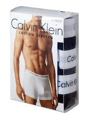 Calvin Klein Black Tonal Long Cotton Stretch Boxers 3 Pack - Image 3 of 3