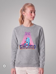 All + Every Grey Care Bears UTM Halloween Grumpy Bear Ghosted Sweatshirt - Image 1 of 4