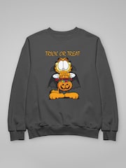 All + Every Grey Garfield Halloween Trick Or Treat Sweatshirt - Image 3 of 4