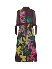 Star by Julien MacDonald Brown Placement Print Shirt Dress - Image 5 of 6