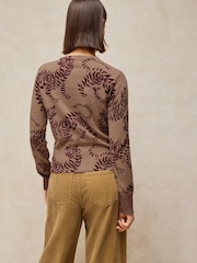 White Stuff Natural Lois Print Cardigan - Image 2 of 6