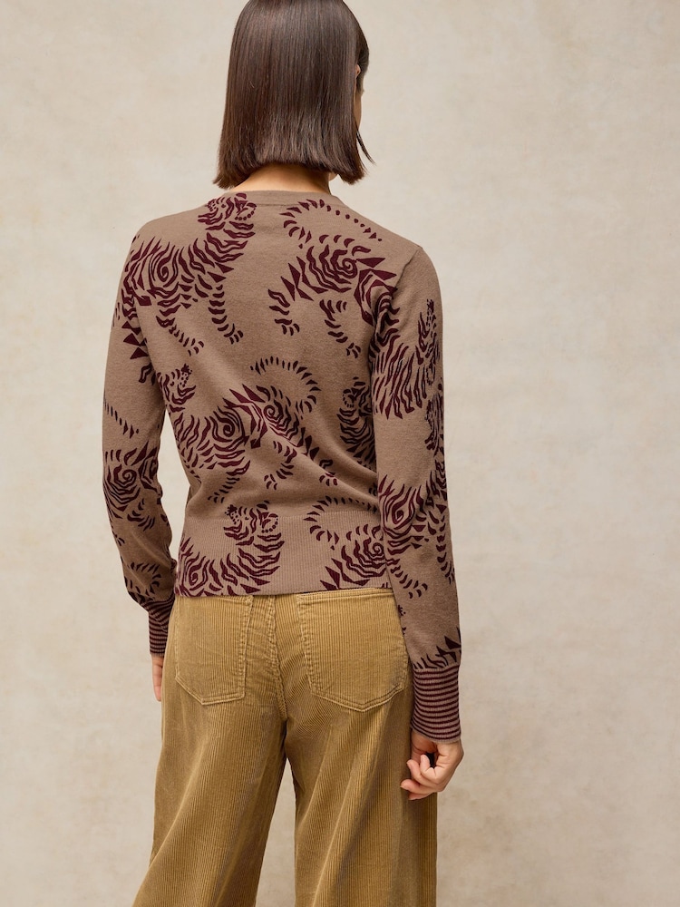 White Stuff Natural Lois Print Cardigan - Image 2 of 6 White Stuff Natural Lois Print Cardigan - Image 2 of 6