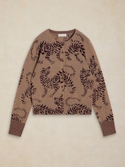 White Stuff Natural Lois Print Cardigan - Image 5 of 6