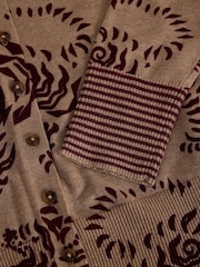 White Stuff Natural Lois Print Cardigan - Image 6 of 6